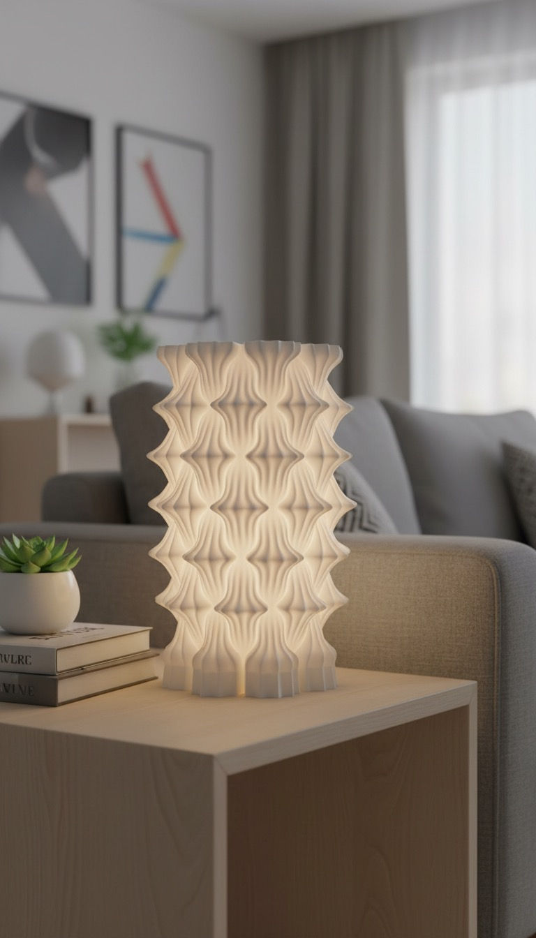 Thumbnail: 3D-printed table lamp in a modern design