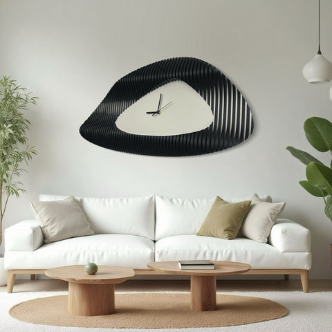 Kunstvolle und nachhaltige Wanduhr – ChronoMatrix parametrisches Meisterwerk für modernes Wohndesign