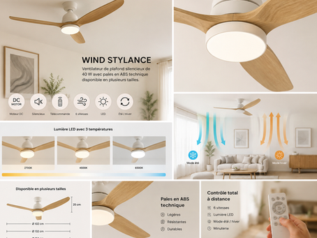 Ventilateur de plafond avec éclairage LED : la meilleure alternative à la climatisation ?