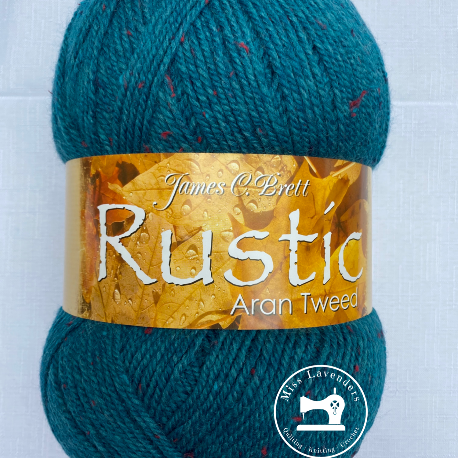 James C Brett Rustic Aran Tweed with Wool 400g - DAT32 Teal/Green