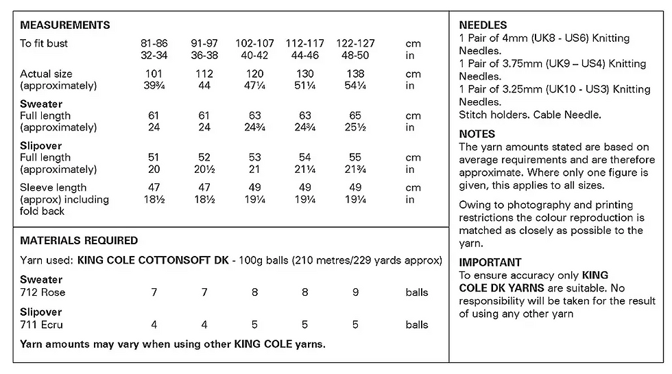 Miniatiūra: 6485 King Cole Polo Neck and Short Sleeve Sweater Knning Pattern Double Knit DK