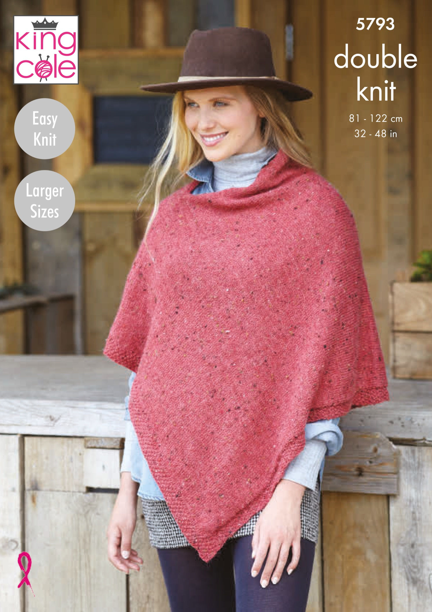 5793 - King Cole Adults Ponchos - Double Knit