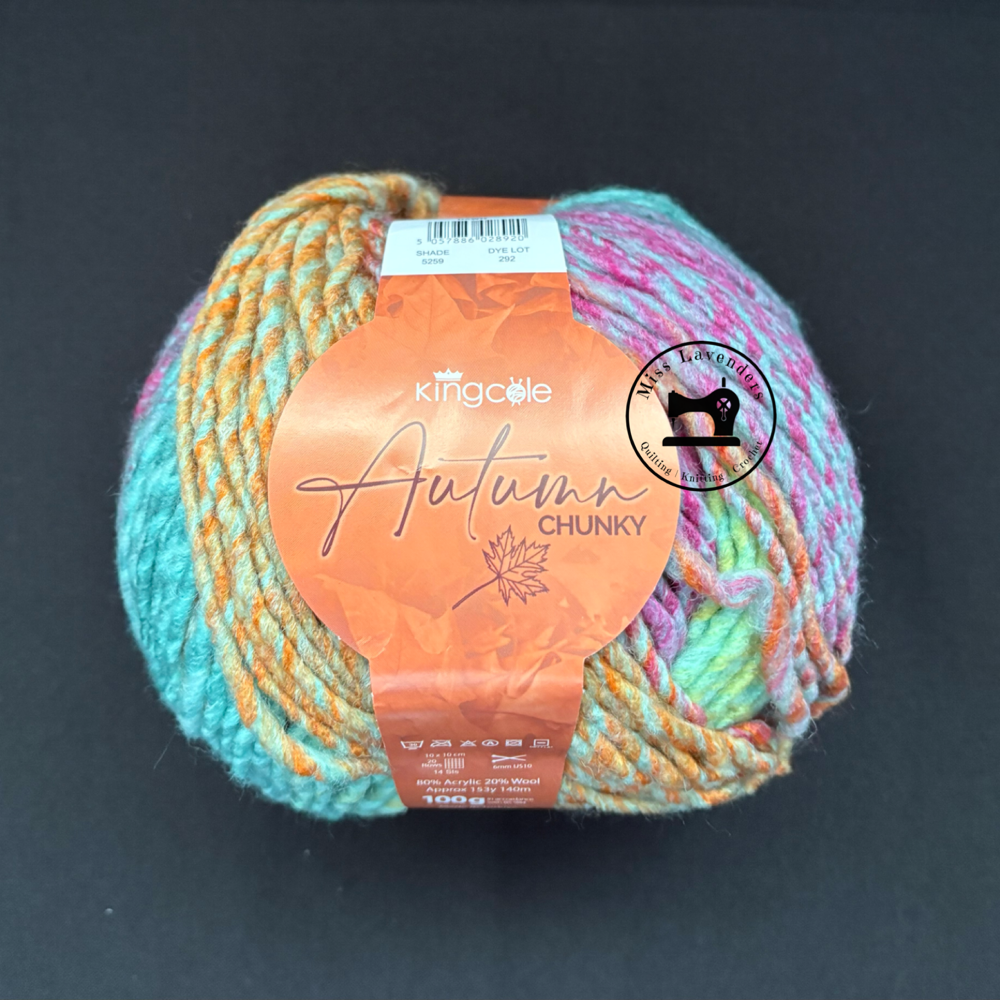 HALF PRICE - King Cole Autumn Chunky 5259 Dawn Multi Colour