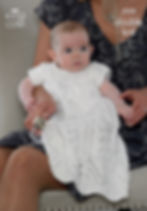 3536 King Cole Babies Knitted Christening Dress, Cardigan and Poncho - Double Knit