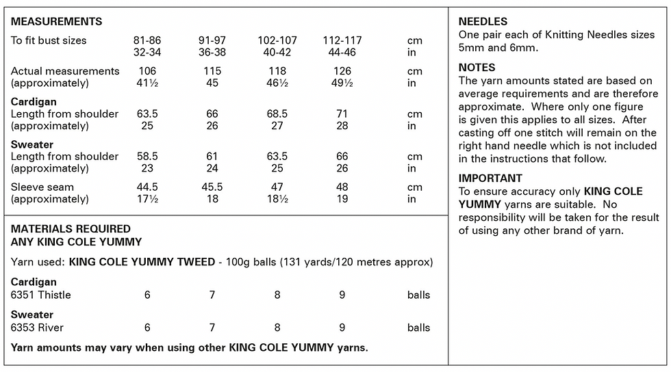 Miniatiūra: 6315 King Cole Adults Cardigan and Sweater in Yummy Tweed Chenille Chunky