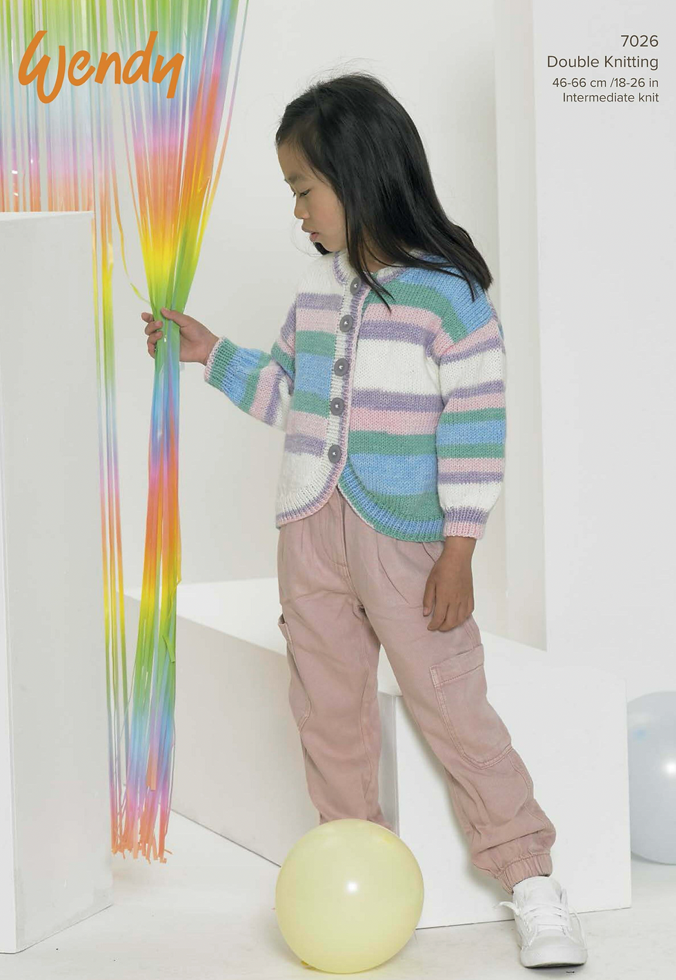 7026 Wendy Childrens Cardigan in Giggles Double Knit (leaflet) DK