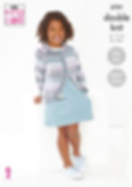 5731 King Cole Toddler Childrens Cardigans - Short Sleeve and Long Sleeve Double Knit
