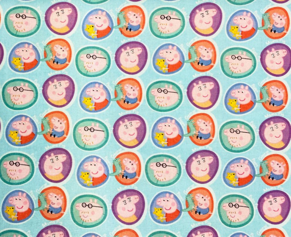 Peppa Pig and Family Fabric