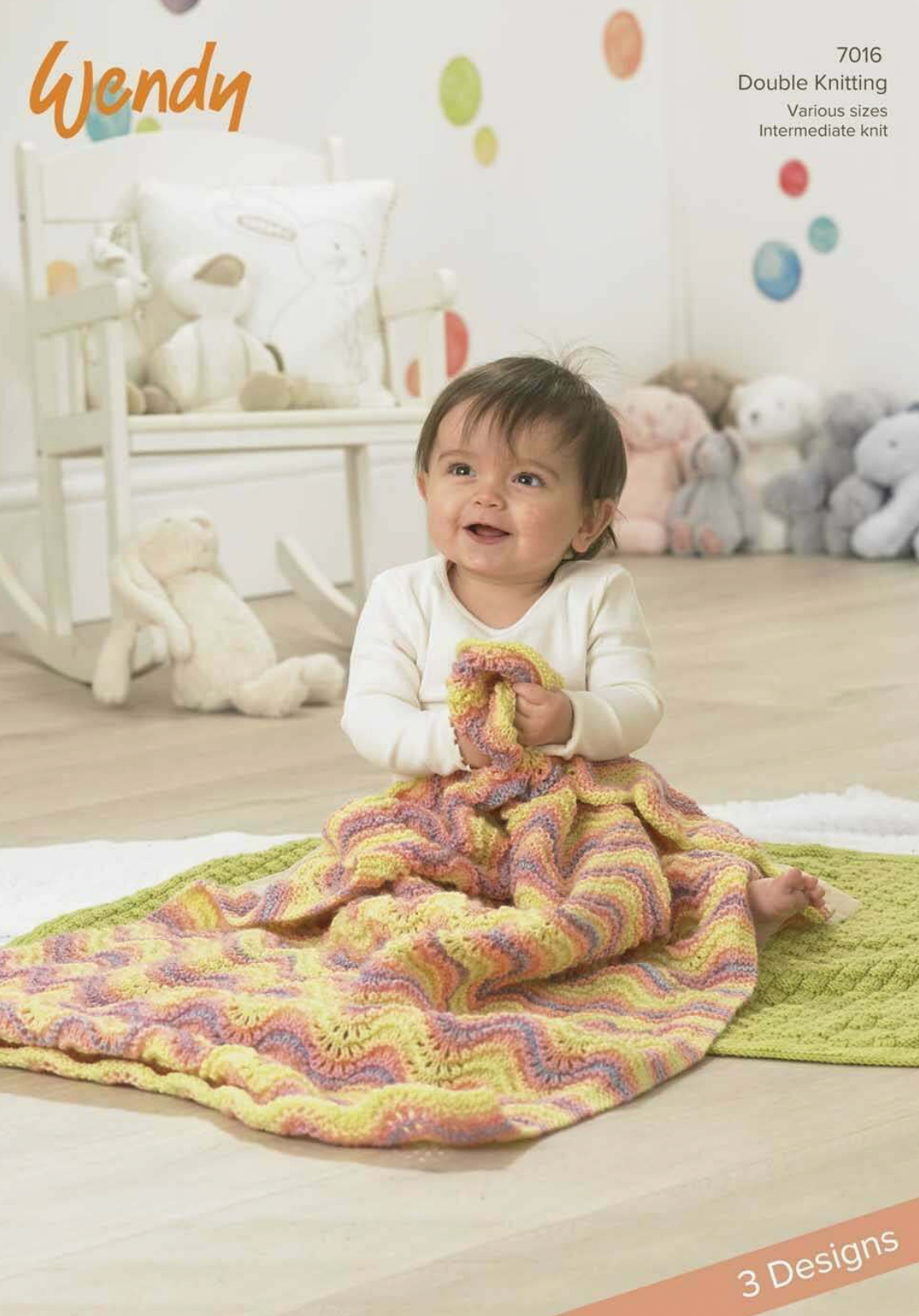 7016 Wendy Baby Blankets in Giggles Double Knit DK (leaflet)