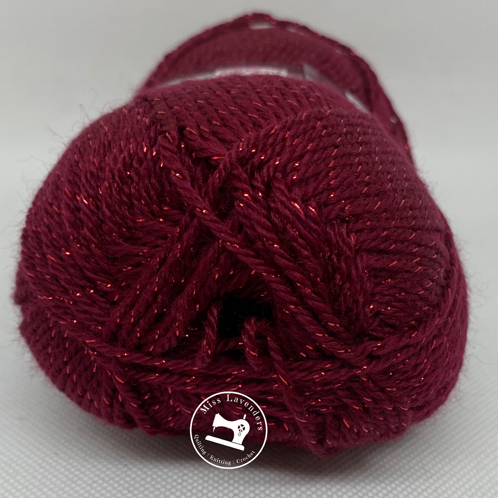 King Cole Glitz Burgundy z Double Knit DK Merlot Red 163389