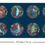 Miniatiūra: Makower Deep Blue Sea  Fabric Panel  Dark Blue Background features sea creatures octopuses