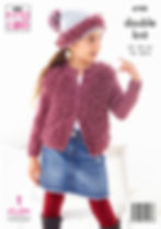 6102 King Cole Baby and Childs Cardigan, Hat and Blanket - Double Knit sheep effect knitting, loopy stitch