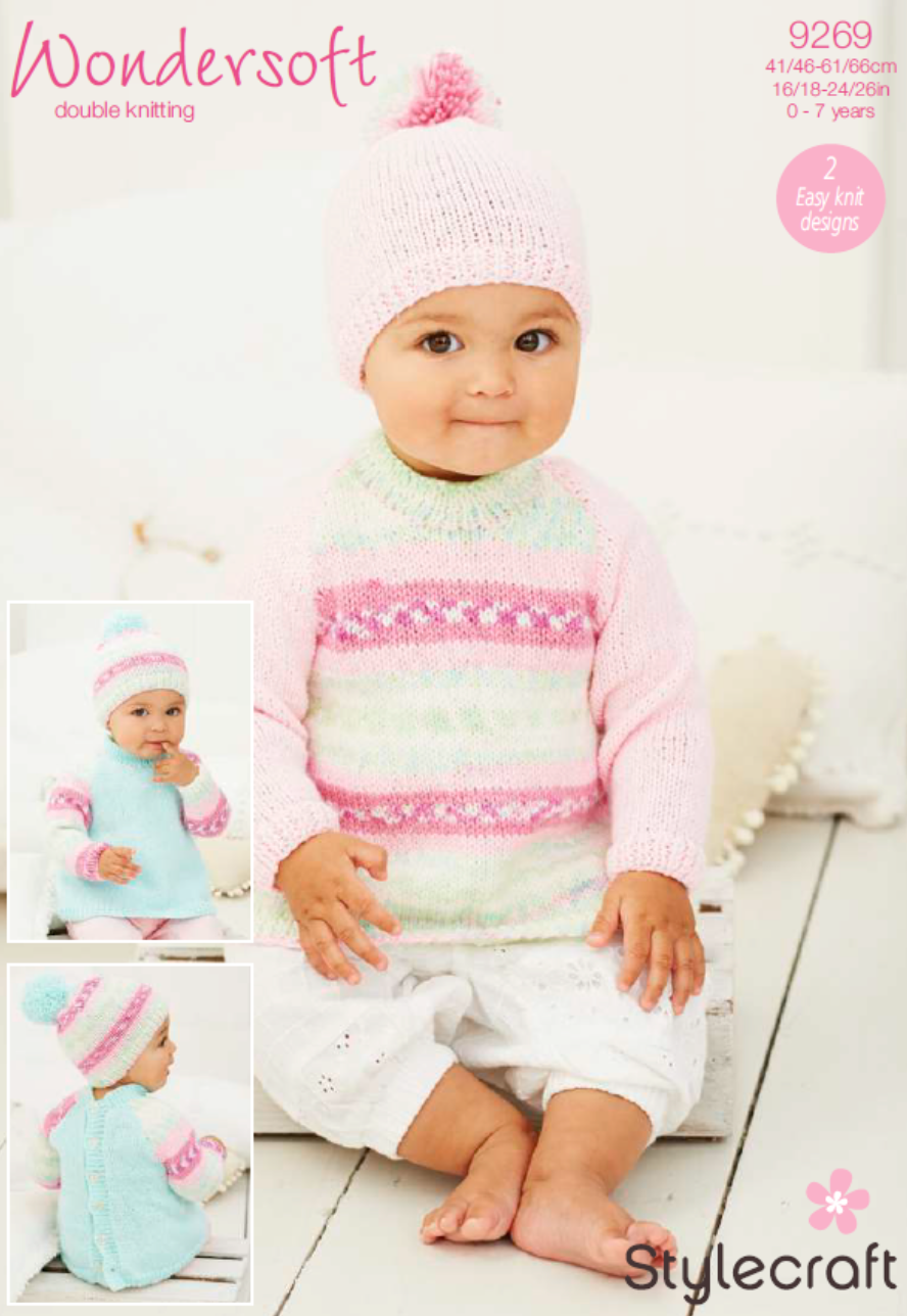 Stylecraft Babies - Sweater and Hat DK - 9289