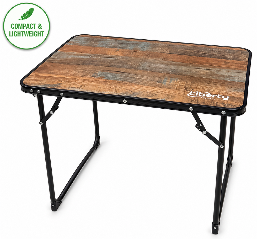 Liberty Frankel Folding Camping Table 60x40cm Wood Effect