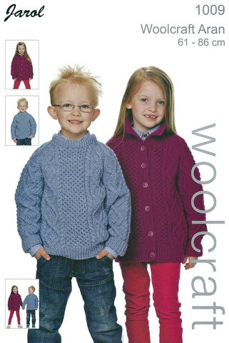 Jarol Woolcraft Childrens Aran Cardigan and Sweater - 1009