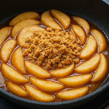 Cadac Recipe: Caramel Apple Skillet Crumble