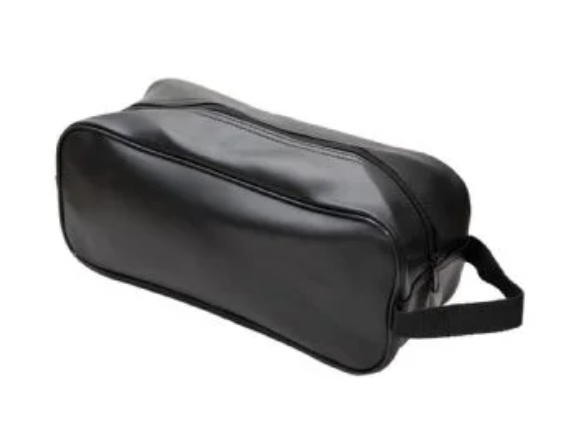 Via Mondo Black Faux Leather Peg Bag