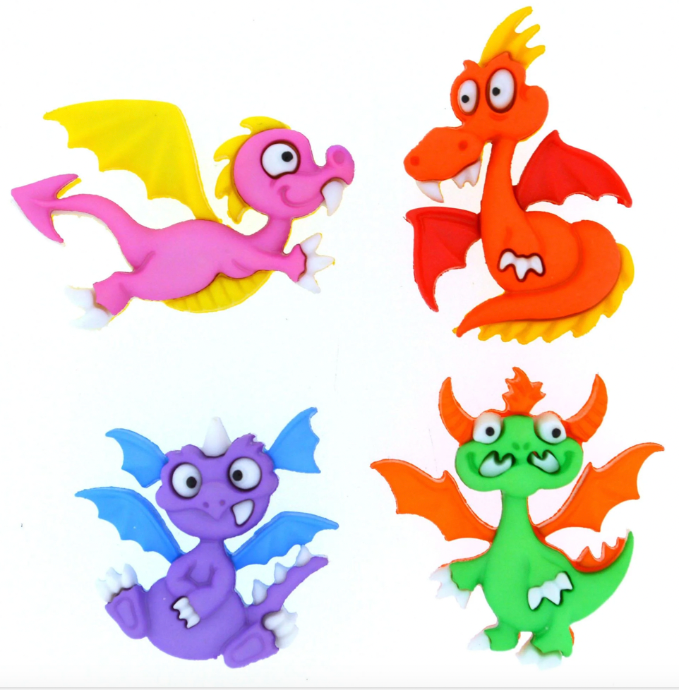 Dress It Up Buttons - Dragon Tale - 8299 -  Craft