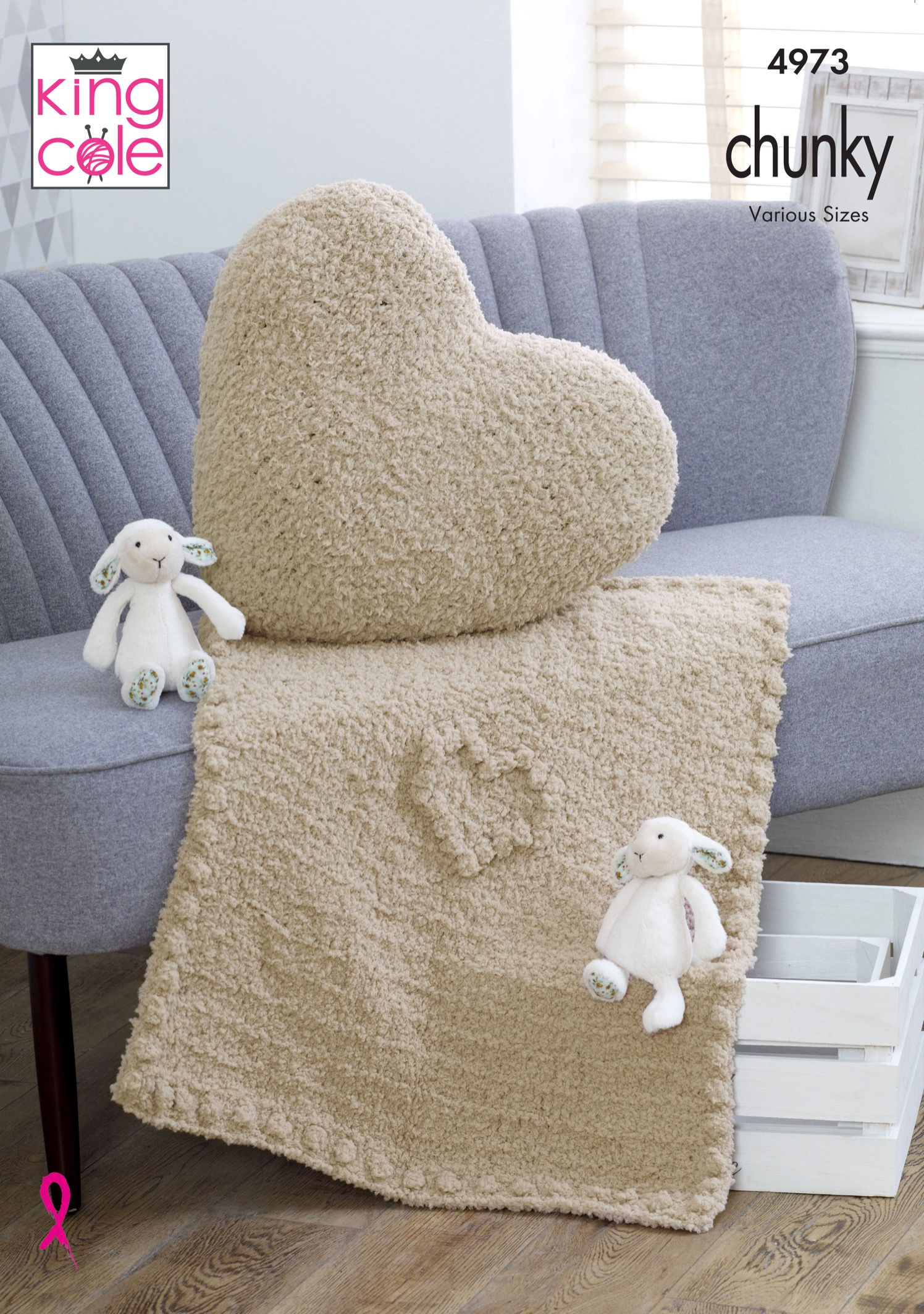 4973 King Cole Newborn Babies Pram Blankets and Cushions - Chunky