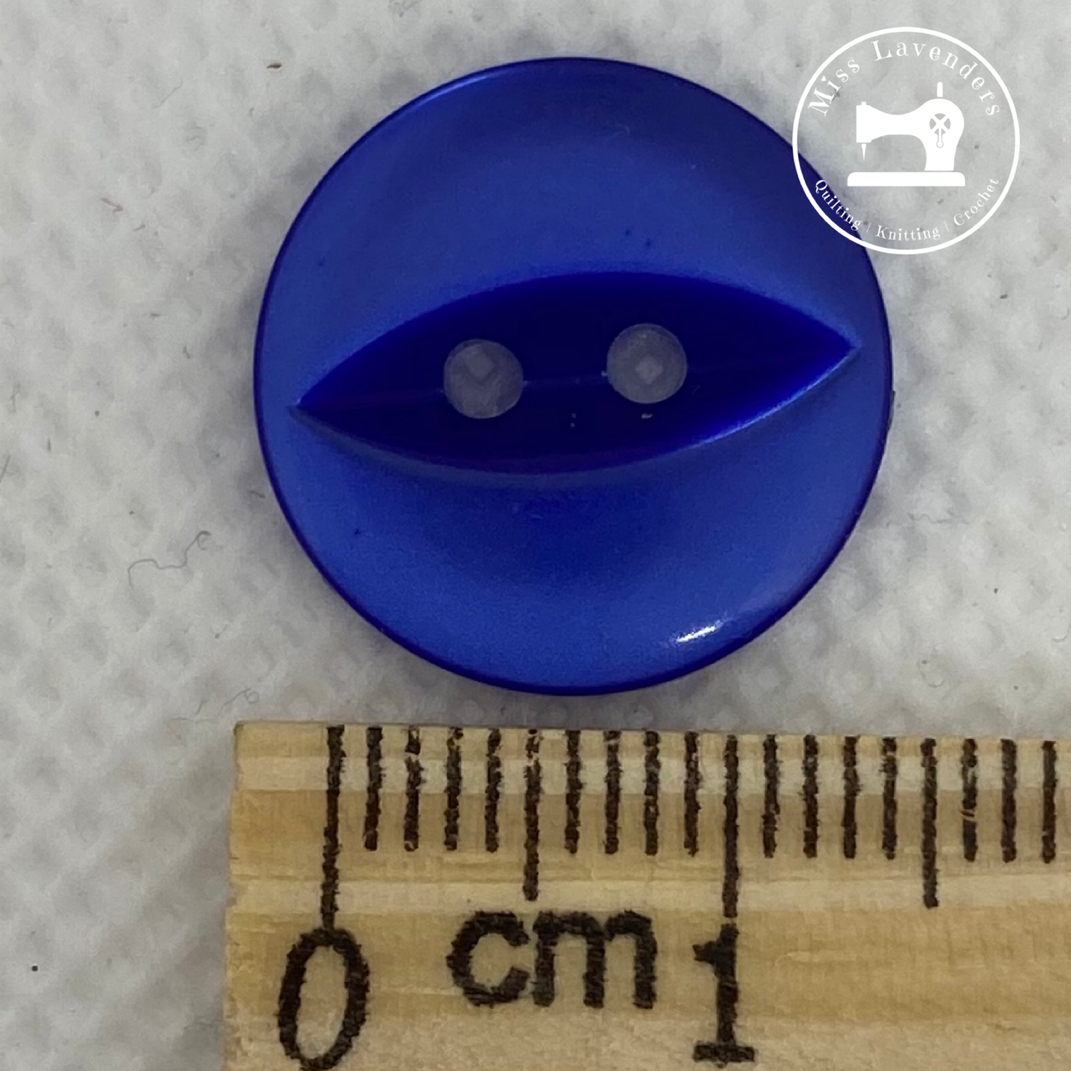 Royal Blue Fisheye 16mm Button