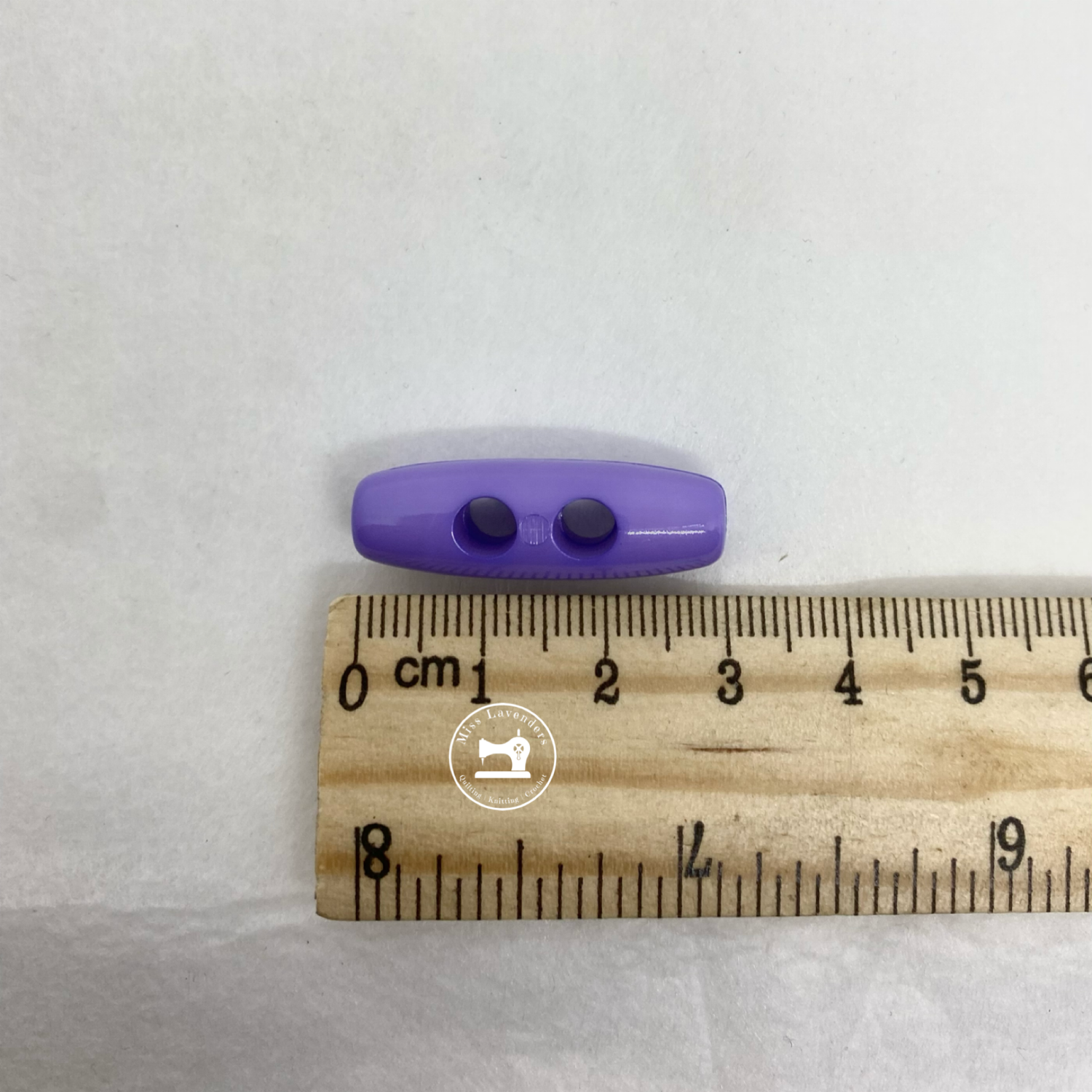 Lilac Toggle Two Hole Buttons - 29mm