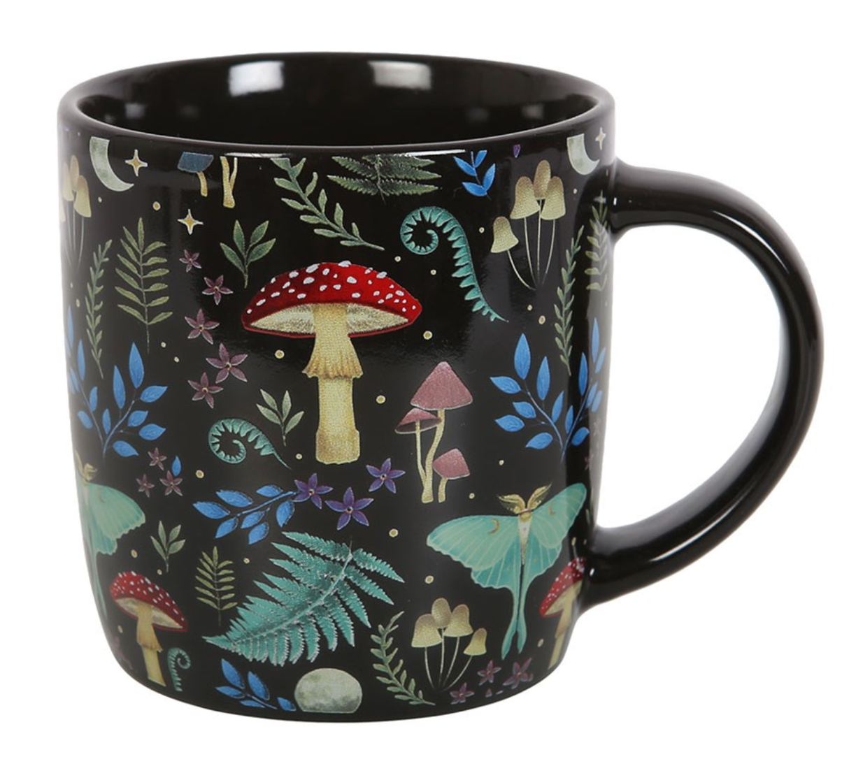 DARK FOREST MUSHROOM PRINT MUG Gift Boxed - Ideal Gift