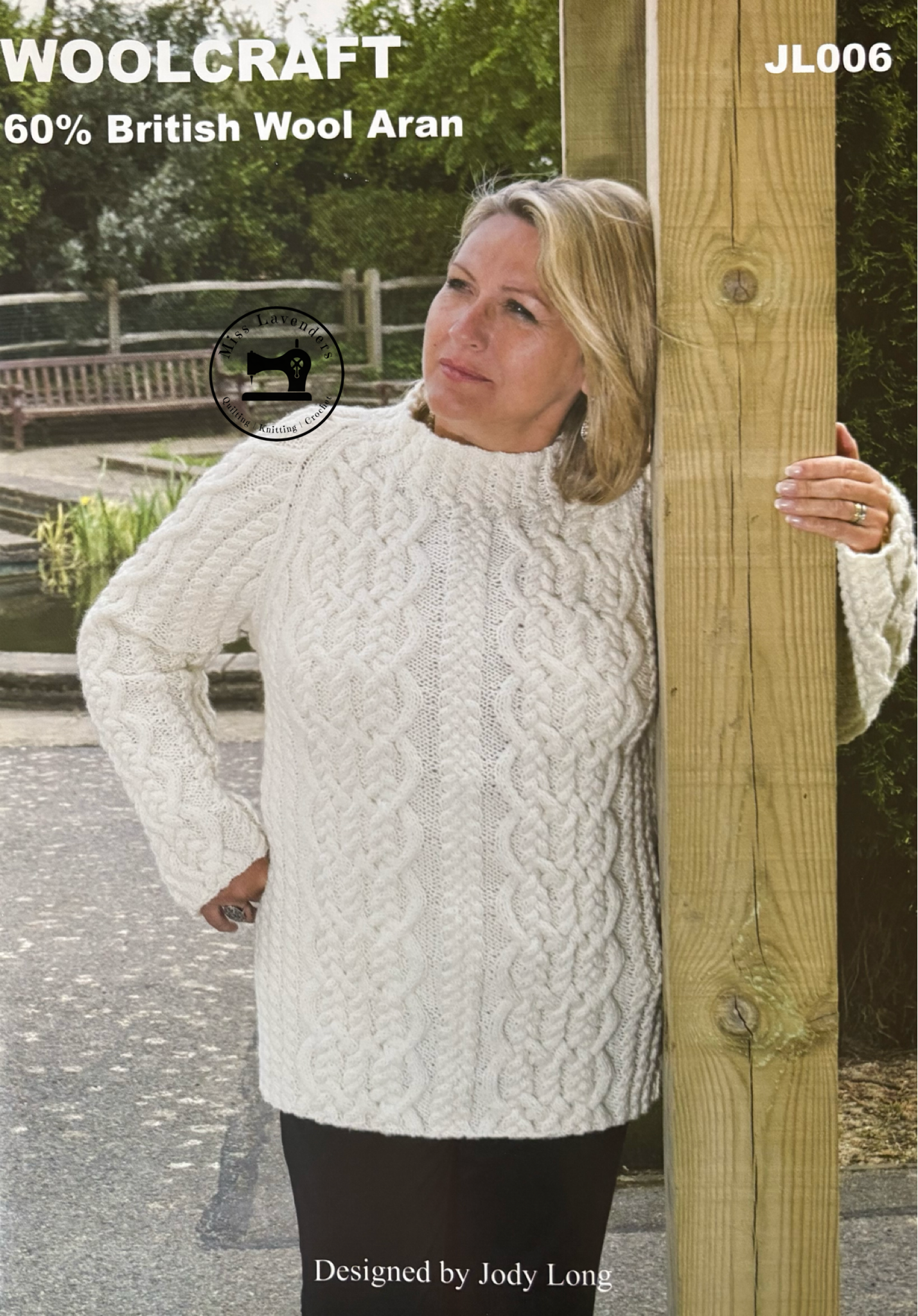 JL006 Woolcraft Jarol Adult Ladies Round Neck Aran Sweater
