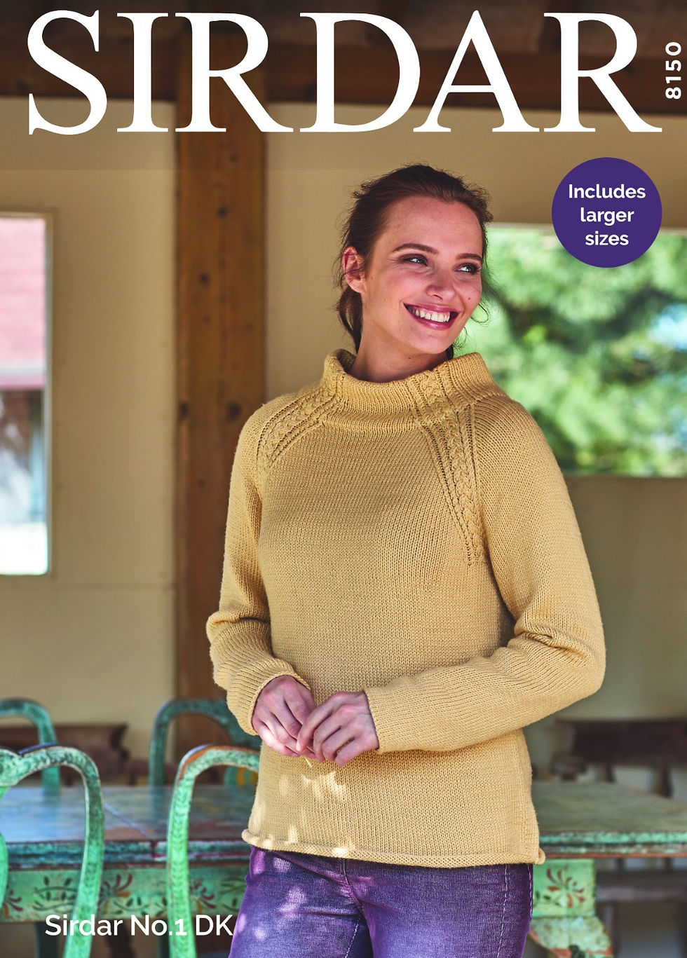 8150 Sirdar Adults Sweater -  Double Knit DK