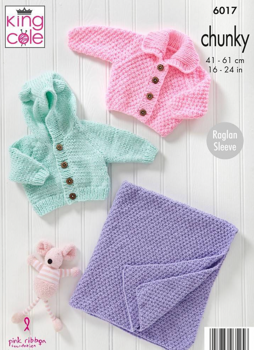 6017 King Cole Baby and Childrens Jackets, Cardigan and Blanket - Chunky