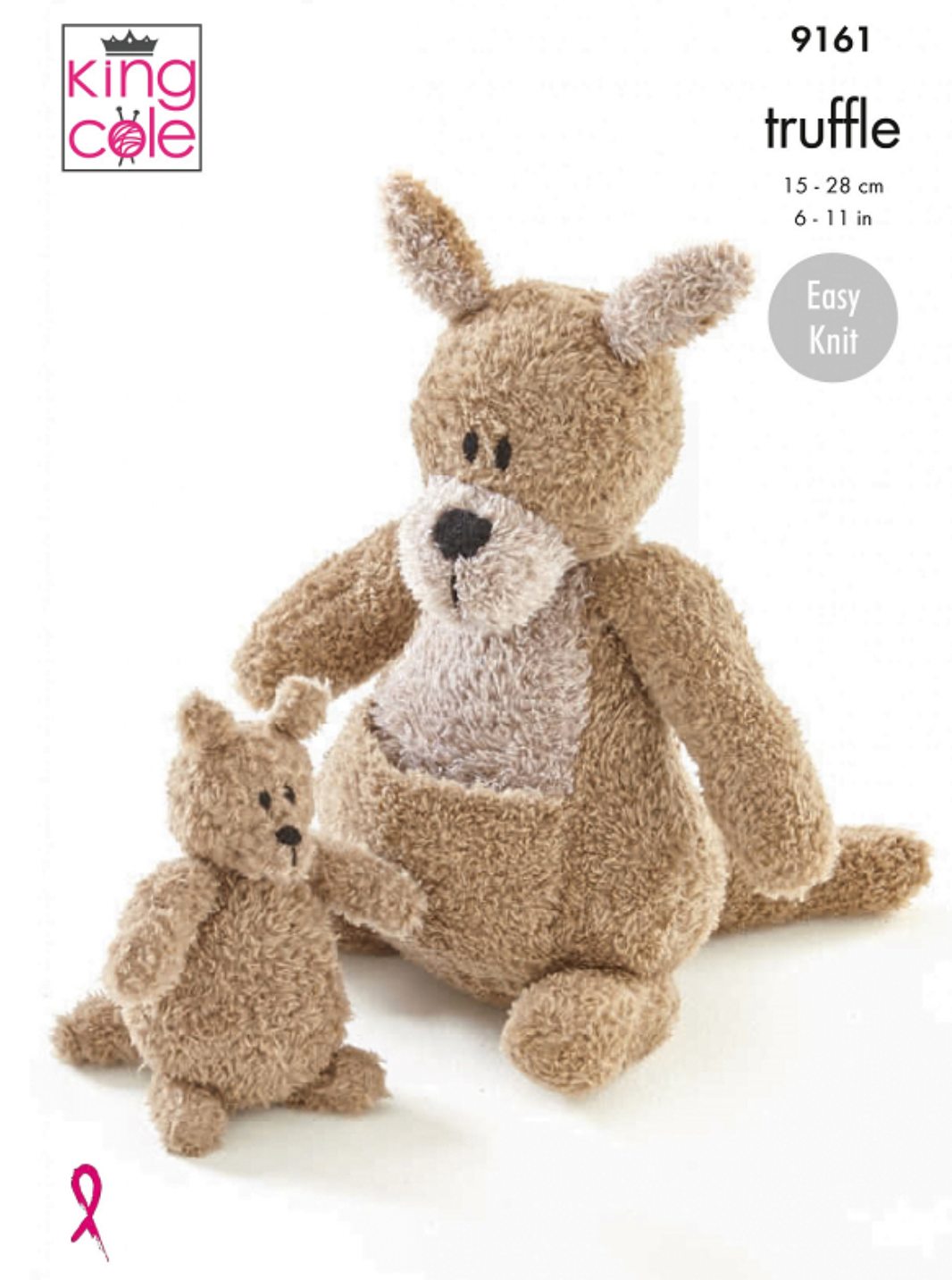 9161 King Cole Kangaroo and Joey Soft Toy in Truffle
