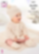 6327 King Cole Baby Matinee Coat, Cardigan, Hat, Bootees, Blanket - Double Knit