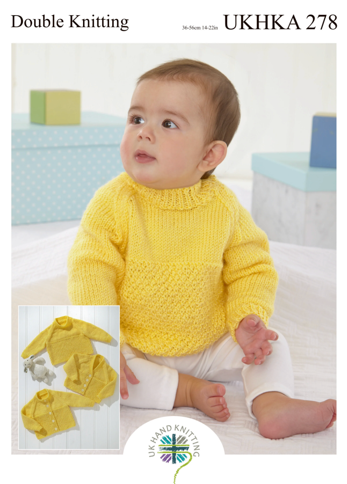 UKHKA 278 Baby Sweater and Cardigans Knitting Pattern Double Knit