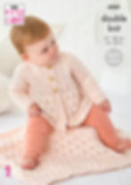 6060 King Cole Baby Jacket, Cardigan and Blanket - Double Knit