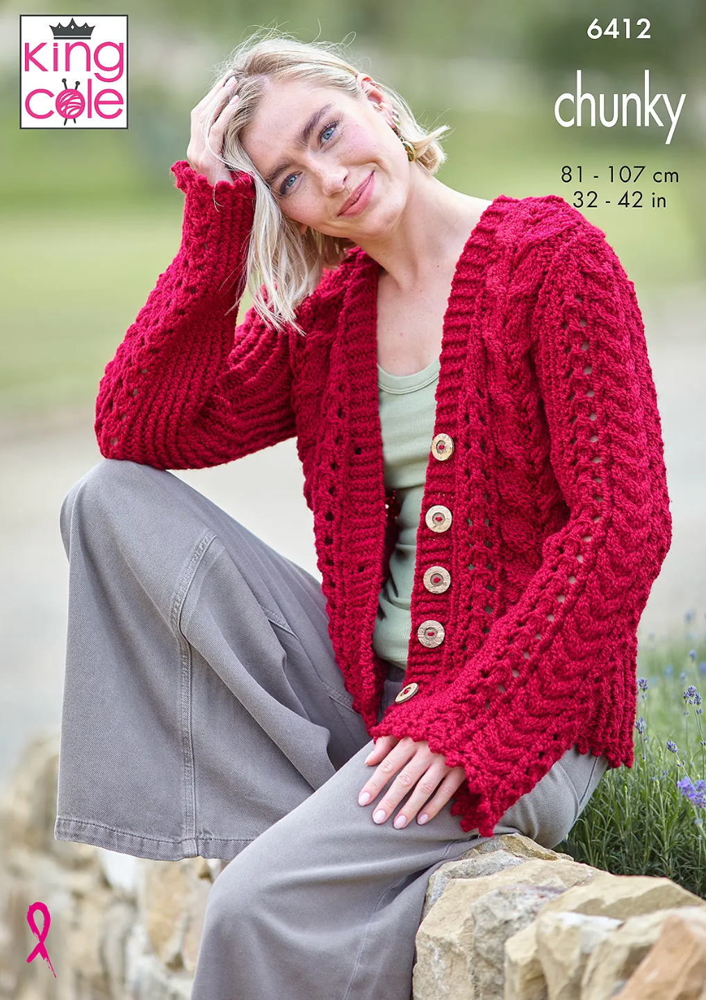 6412 King Cole Adults Cardigan, Waistcoat, Tank Top  Knitting Pattern Chunky