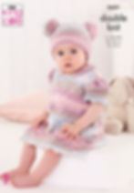 5631 King Cole Babies Onesie, Dress and Hats - Double Knit