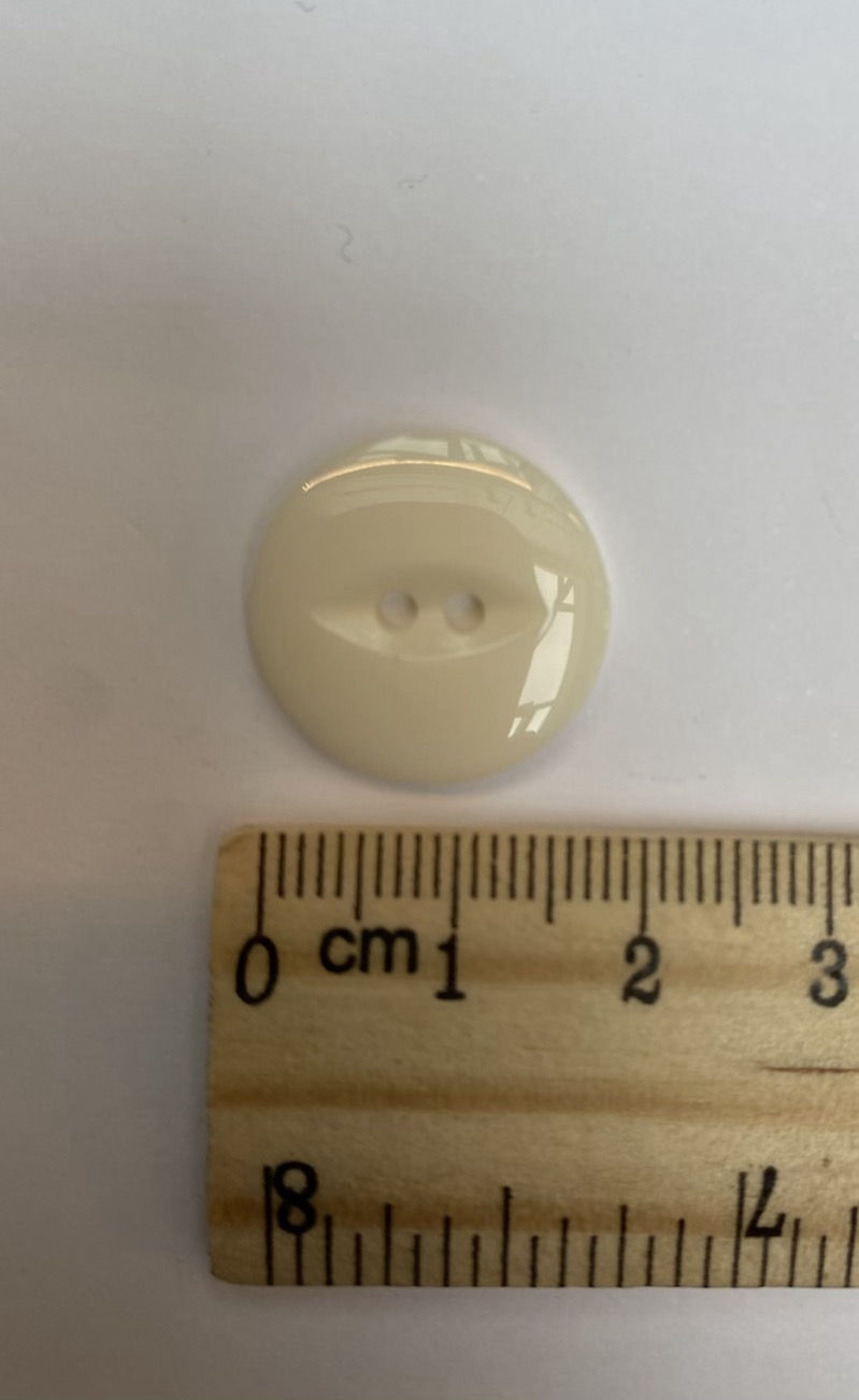 Cream Fisheye 19mm Buttons