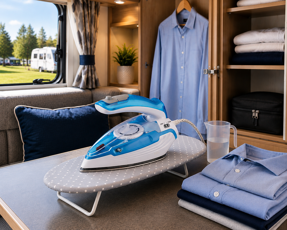 Compact Folding Travel Iron with Ceramic Soleplate