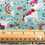 Miniatiūra: Makower Daydream Fabric  Unicorns Turquoise 2275/T