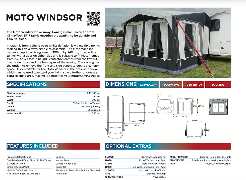 Thumbnail: Camptech Moto Windsor Drive Away Air Awning
