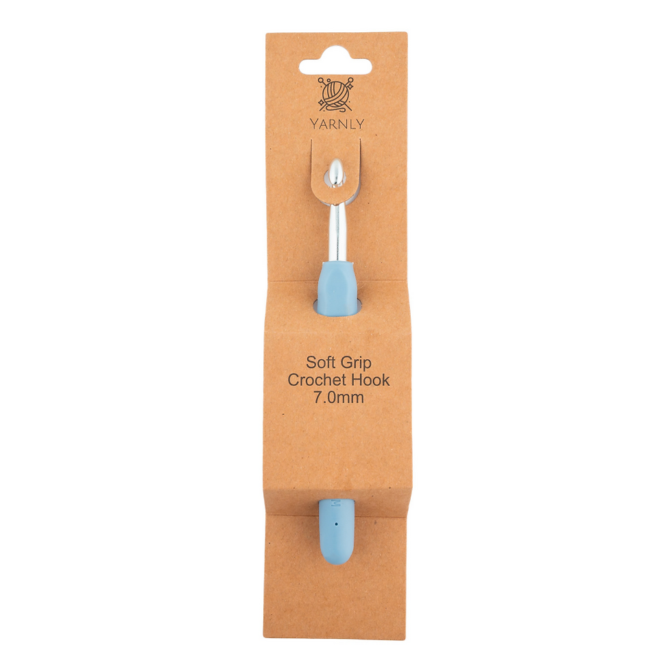 Thumbnail: Yarnly Soft Grip Ergonomic Crochet Hook Sizes from 2mm up to 10mm 7.0mm