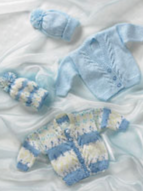 JB003 - James C Brett Baby Cardigans and Hat - Double Knit DK