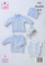 5331 King Cole Babies Sweaters, Waistcoat and Hat - Double Knit