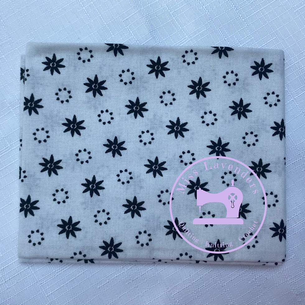 Miniatura: Craft Cotton Black and White  Cotton Fat Quarters - 5 Pack white