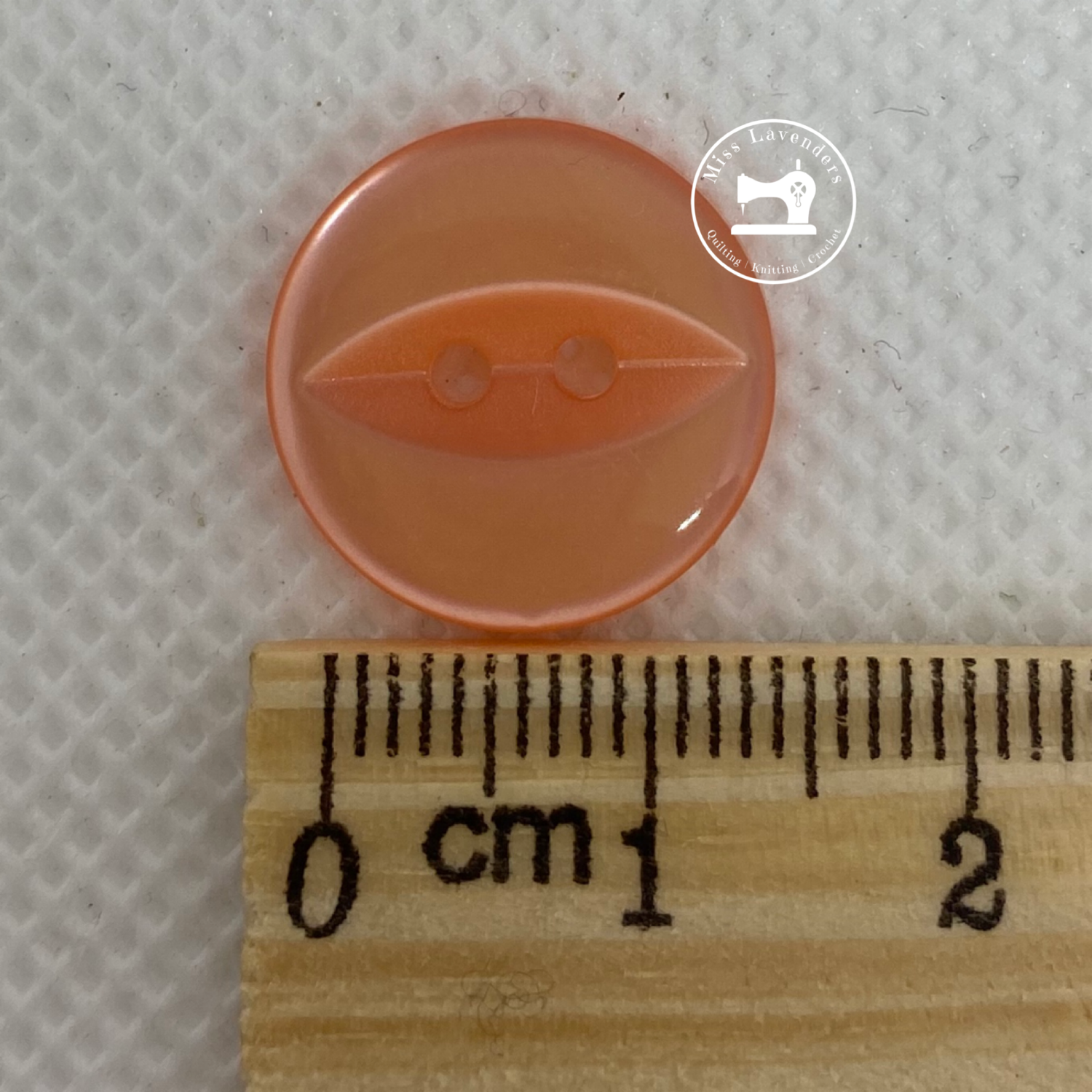 Peach Fisheye 16mm Button