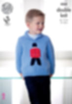 4563 King Cole Childrens Sweater and Cardigan Gaurdsman Soldier Motive - Double Knit