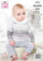 5778 King Cole New born Raglan Sleeves Baby Cardigan and Sweater - Double Knit