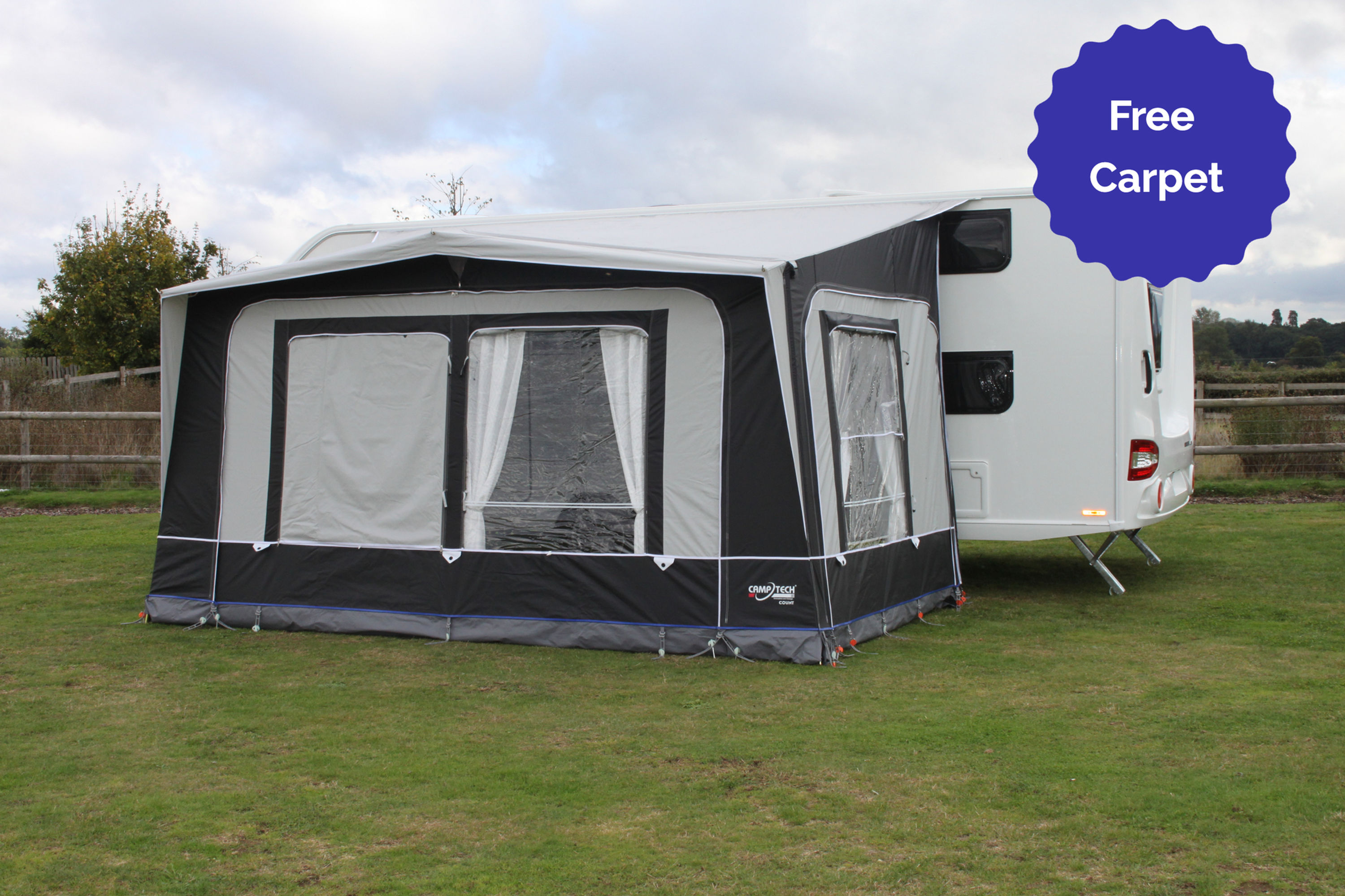 Camptech Count DL Porch Awning 400x240cm with Fibre Frame