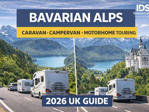 Caravan campervan and motorhome touring through the Bavarian Alps in Germany near Neuschwanstein Castle scenic alpine travel guide