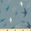 Miniatura: Makower - Hedgerow - Swallows - Blue (2421/B)