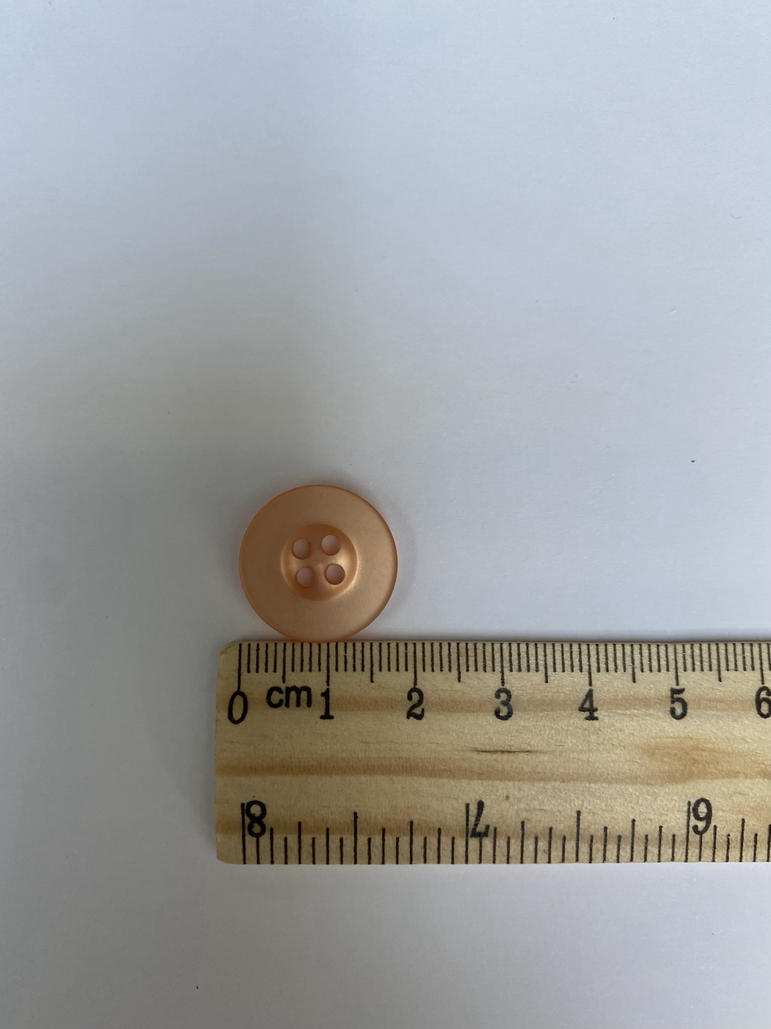 Peach Round Buttons - 4 hole - 19mm